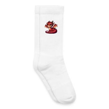 Drache - Kinder Tennissocken - Weiß - Rechts