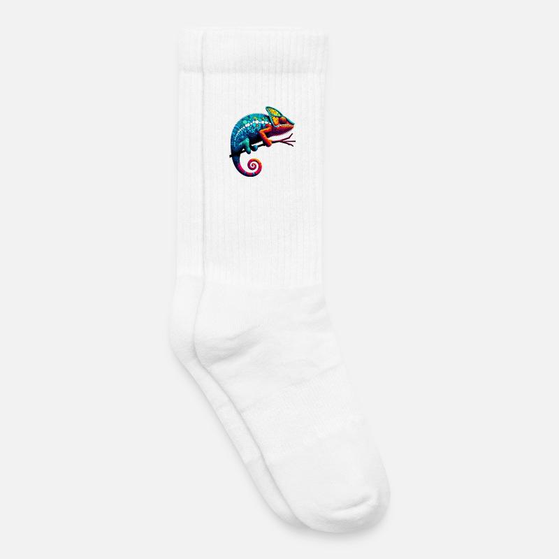 Chamäleon - Kinder Tennissocken - Weiß