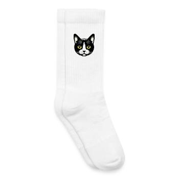 Cat - Kids Tennis Socks - white - Right