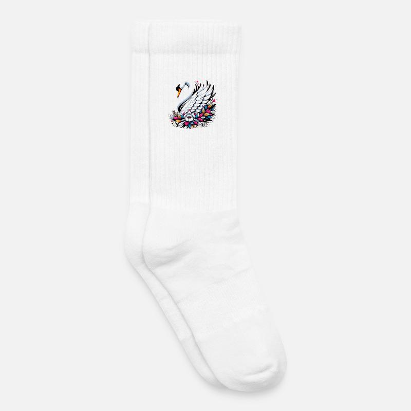 Schwan - Kinder Tennissocken - Weiß