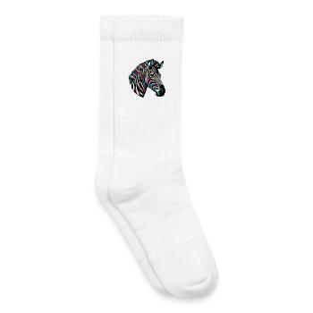Zebra - Kinder Tennissocken - Weiß - Rechts