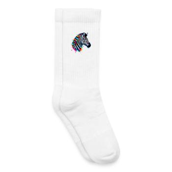 Zebra - Kinder Tennissocken - Weiß - Rechts