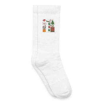 Ensemble d’icônes de Noël festif pour vêtements - Chaussettes de tennis bio enfant - blanc - Droite