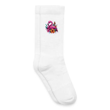 Flamingo - Kids Tennis Socks - white - Right