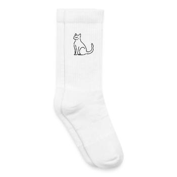 Cat - Kids Tennis Socks - white - Right
