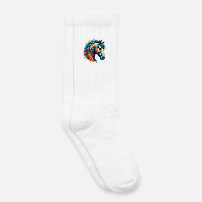 Pferd - Kinder Tennissocken - Weiß