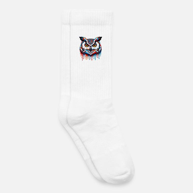 Eule - Kinder Tennissocken - Weiß