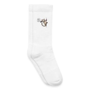 Guck Guck Nasenbär Tiermotiv Tiercartoon Wildtier - Kinder Tennissocken - Weiß - Rechts