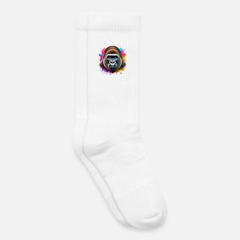 Gorilla - Kinder Tennissocken - Weiß