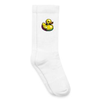 Caneton Canard Canard Canard - Chaussettes de tennis bio enfant - blanc - Droite