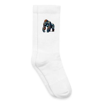 Gorille - Chaussettes de tennis bio enfant - blanc - Droite