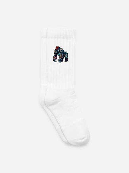 Gorilla - Kinder Tennissocken - Weiß