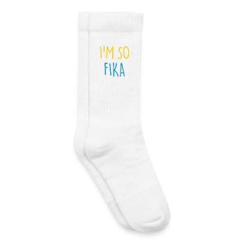 I'M SO FIKA Sverige Sweden - Kids Tennis Socks - white - Right