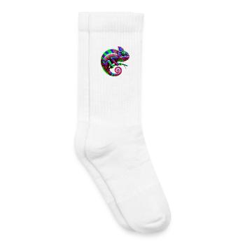 Caméléon - Chaussettes de tennis bio enfant - blanc - Droite
