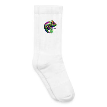 Caméléon - Chaussettes de tennis bio enfant - blanc - Droite