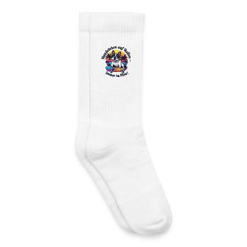 Chiens en mouvement - Chaussettes de tennis bio enfant - blanc - Droite