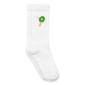 Table tennis bat with hole – powerful & funny - Kids Tennis Socks - white - Right