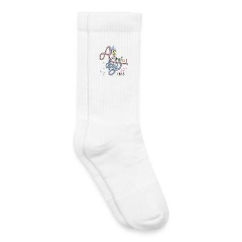 Merveilleuse journée 2025 - Chaussettes de tennis bio enfant - blanc - Droite