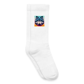 Loup - Chaussettes de tennis bio enfant - blanc - Droite