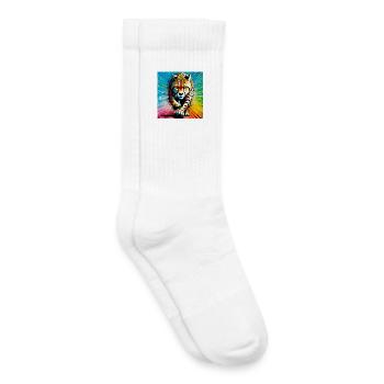 cheetah - Kids Tennis Socks - white - Right