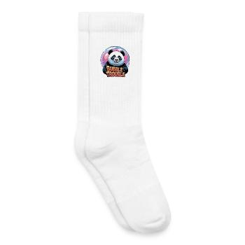 Panda ludique avec motif bulle - Chaussettes de tennis bio enfant - blanc - Droite