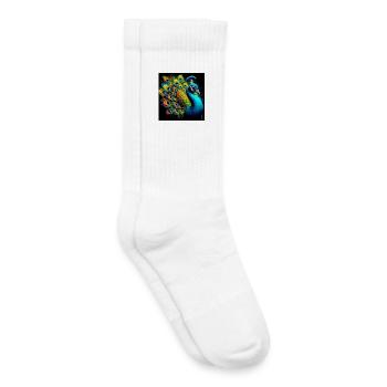 paon - Chaussettes de tennis bio enfant - blanc - Droite