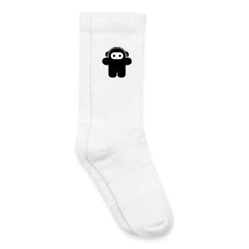 Audio Ninja – Astronaut Music Party Club Design - Kids Tennis Socks - white - Right