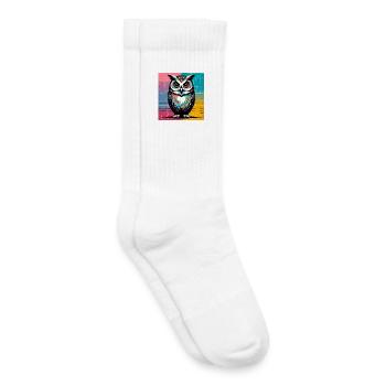 Eule - Kinder Tennissocken - Weiß - Rechts