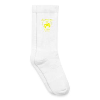 Game break for you neon heart - Kids Tennis Socks - white - Right