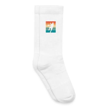 Retro Handball Handballer - Kinder Tennissocken - Weiß - Rechts