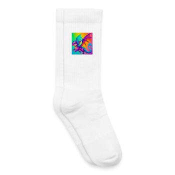 dragon - Kids Tennis Socks - white - Right
