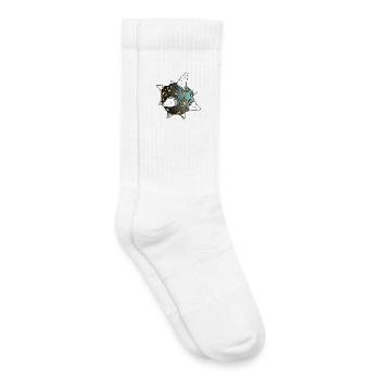 Planète - Chaussettes de tennis bio enfant - blanc - Droite