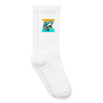 Shark - Kids Tennis Socks - white - Right