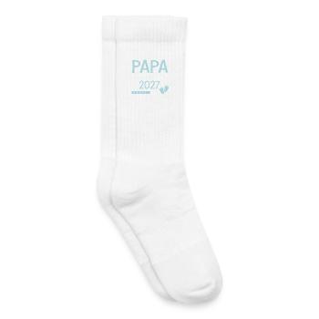 Papa en 2027 Cadeau Futur père - Chaussettes de tennis bio enfant - blanc - Droite