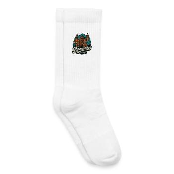 Bergmannkiez Kreuzberg Retro Stil Illustration - Kinder Tennissocken - Weiß - Rechts