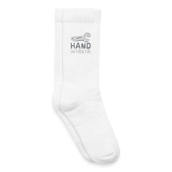 Artisan Comic Design with Wrench - Kids Tennis Socks - white - Right