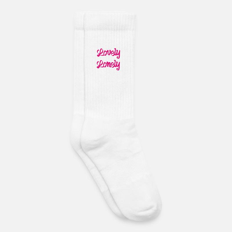 Schön einsam - Kinder Tennissocken - Weiß