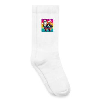 Alpaga - Chaussettes de tennis bio enfant - blanc - Droite