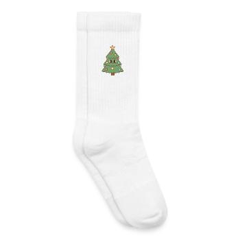 Arbre de Noël - Chaussettes de tennis bio enfant - blanc - Droite