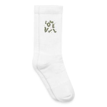 Weihnachtliches Zweigmuster mit Beeren - Kinder Tennissocken - Weiß - Rechts