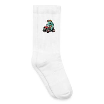 Éleveur de tracteurs hippocampes - Chaussettes de tennis bio enfant - blanc - Droite