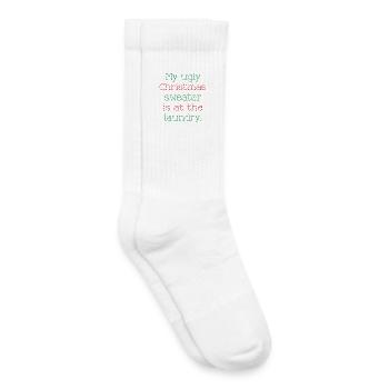 Pull de Noël - Chaussettes de tennis bio enfant - blanc - Droite