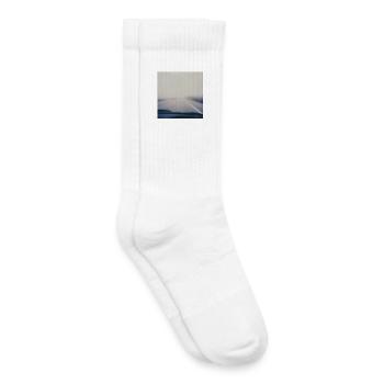 Voyager en gris - Chaussettes de tennis bio enfant - blanc - Droite