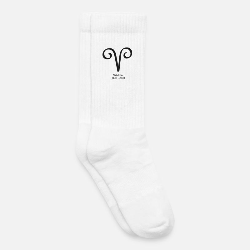 Widder Aries Symbol Sternzeichen - Kinder Tennissocken - Weiß