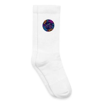 Eat Sleep Ride Repeat - Moto - Biker - Chaussettes de tennis bio enfant - blanc - Droite