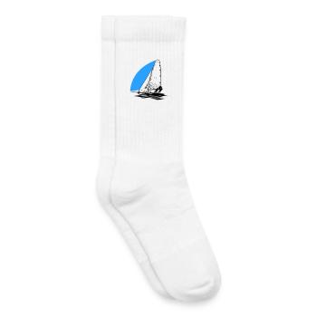 49er Segeljolle Segelboot Regatta Segel Segelsport - Kinder Tennissocken - Weiß - Rechts