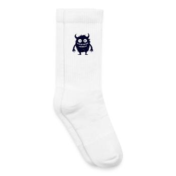 dark little cute monster funny - Kids Tennis Socks - white - Right