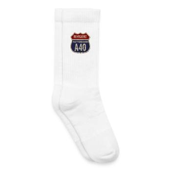 A40 - Région de la Ruhr - Chaussettes de tennis bio enfant - blanc - Droite