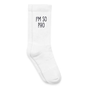 Soupe Pho - Chaussettes de tennis bio enfant - blanc - Droite