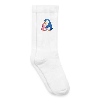Câlins de manchots câlins - Chaussettes de tennis bio enfant - blanc - Droite